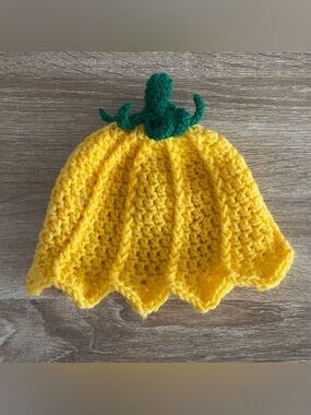 Handmade Baby Tulip Hat | Yellow Crochet Hat | 100% Acrylic